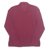Womens Blouse Maroon Collared Long Sleeve UK 8