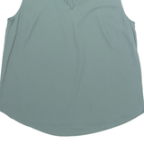 Womens Blouse Green V-Neck M