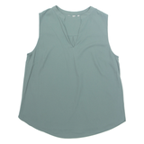 Womens Blouse Green V-Neck M