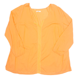 BPC Womens Top Orange V-Neck Long Sleeve XL