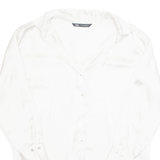 ZARA Womens Shirt White Collared Long Sleeve M