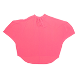 Womens Blouse Pink High Neck XL