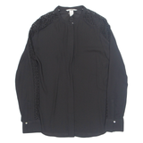 H&M Womens Blouse Black Long Sleeve M