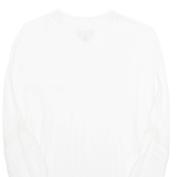 AVANT PREMIERE Womens Ruffle Blouse White V-Neck Long Sleeve M