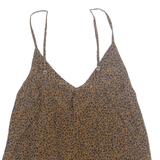HAYS Womens Camisole Vest Brown V-Neck Animal Print S