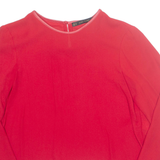 ZARA Womens Cropped Top Red Long Sleeve XS