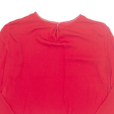 ZARA Womens Cropped Top Red Long Sleeve XS