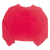 ZARA Womens Cropped Top Red Long Sleeve XS