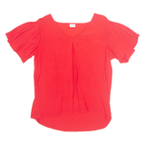 Womens Top Red V-Neck L