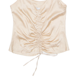 ASOS DESIGN Cropped Womens Camisole Vest Beige V-Neck UK 6