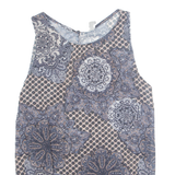 ZEBRA Sheer Womens Printed Vest Blue Crazy Pattern L