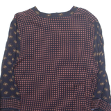 MORE&MORE Womens Printed Blouse Blue Long Sleeve Crazy Pattern M