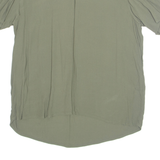 Womens Top Green V-Neck Viscose L