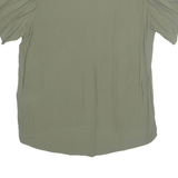Womens Top Green V-Neck Viscose L
