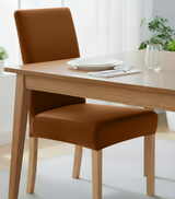 Anyseat Camel Velvet Dining Chair Cover – Plush Stretchable Slipcover for Kitchen & Dining Room Chairs