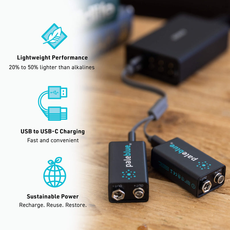 9V USB-C Rechargeable Batteries