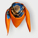 Silk Scarf Unisex – Bird of Paradise Floral Print, Gift Box Included