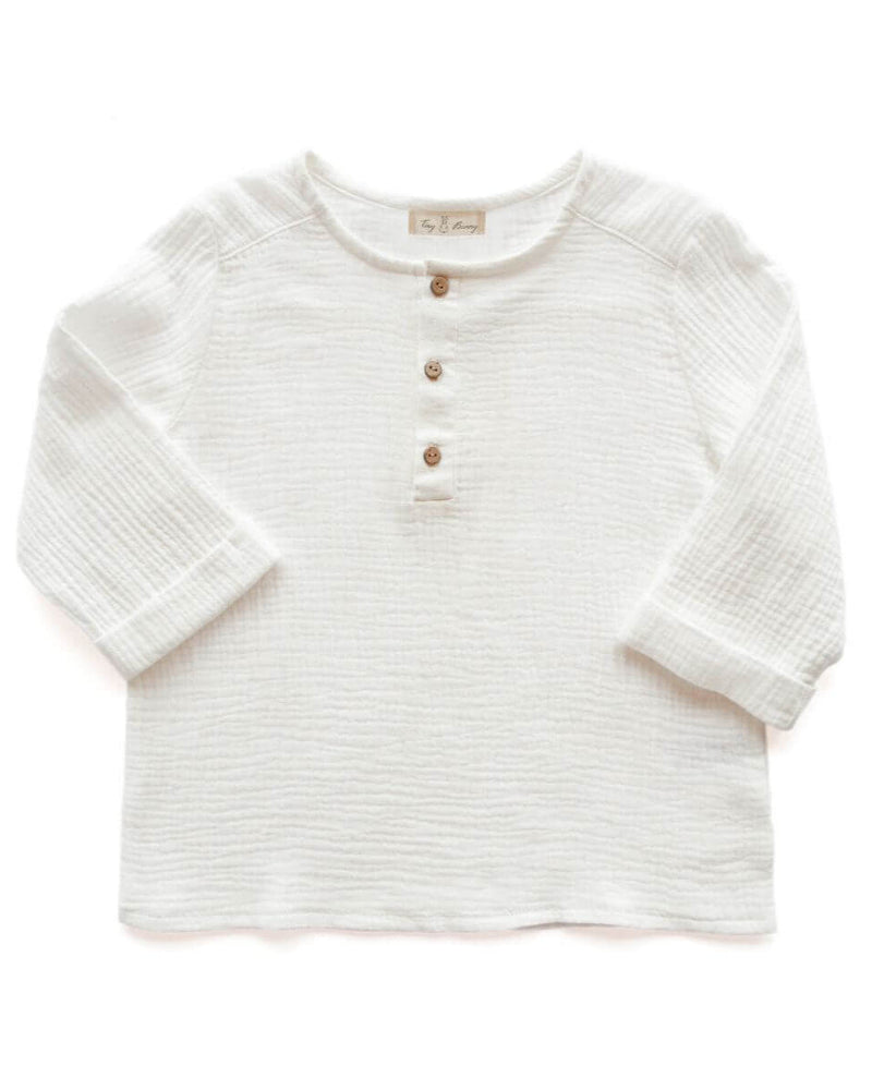 Kid's muslin shirt - White