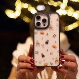 Clear Winter Woodland iPhone 15 Plus Case With Black Ridge
