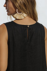 Royal Toscana linen dress - Black