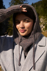 Women's Merino Wool Hood - Storm