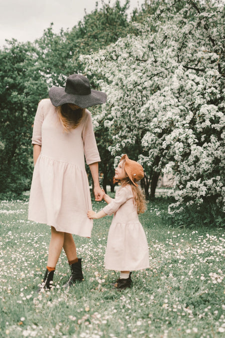 Organic Cotton Womens Dress - Soft Pink