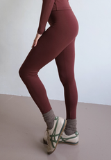 Organic Cotton Wrap Leggings, Winter Berry