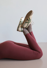 Organic Cotton Wrap Leggings, Winter Berry
