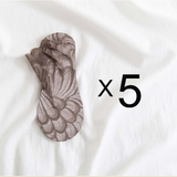Anyfootwear 5 Pairs One Size 4-5 Gray Fashion Summer Socks Lace Peacock Flower Design Short Ankle Socks Breathable Cotton Socks For Women