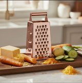 Anygleam Rose Gold Stainless Steel Food Slicer – Multi-Function Kitchen Tool for Fruits, Vegetables & More