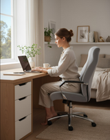 Anyseat Grey Velvet Office Chair Cover – Zippered Stretchable High‑Back Slipcover Protector