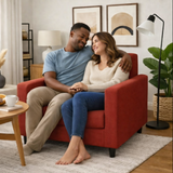 Anyseat 1-Seater Sofa Cover – Plain Wine Red Style Slipcover for Living Room Chair Protection