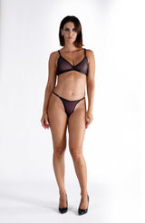 Lustrous Sheer Triangle Bralette
