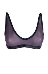 Lustrous Sheer Plunge Bralette