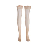 LECHERY® LUSTROUS SILKY SHINY THIGH HIGHS • NATURAL