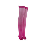 LECHERY® LUSTROUS SILKY SHINY STIRRUP THIGH HIGHS • PINK