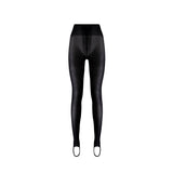 LECHERY® LUSTROUS SILKY SHINY 40 DENIER STIRRUP TIGHTS • BLACK