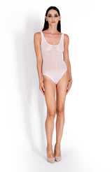 Lustrous Silky Sheer Tank Bodysuit