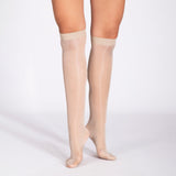 LECHERY® LUSTROUS SILKY SHINY SHEER DRESS KNEE-HIGHS (2 PAIRS) • NATURAL