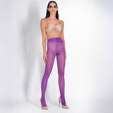 LECHERY® LUSTROUS SILKY SHINY 40 DENIER SEMI-OPAQUE PANTYHOSE TIGHTS • PURPLE