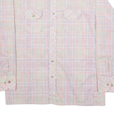 SECOND HAND ROSE Mens Shirt Red Check Long Sleeve L