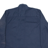 GATTS Mens Worker Shirt Blue Long Sleeve L