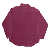 BASIC Mens Plain Shirt Red Long Sleeve L