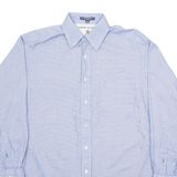 TOMMY HILFIGER Mens Shirt Blue Check Long Sleeve L