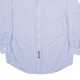 TOMMY HILFIGER Mens Shirt Blue Check Long Sleeve L