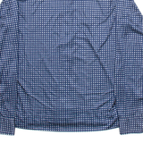 Mens Shirt Blue Geometric Long Sleeve S