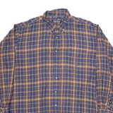 NAUTICA Mens Shirt Blue Check Long Sleeve 2XL