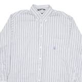 NAUTICA Mens Shirt White Striped Long Sleeve L