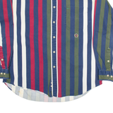 TOMMY HILFIGER Mens Shirt Green Striped Long Sleeve M
