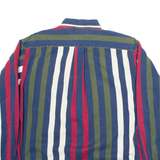 TOMMY HILFIGER Mens Shirt Green Striped Long Sleeve M